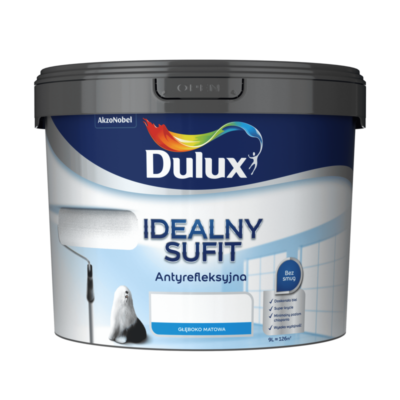 dulux_idealny_sufit-1.png DULUX "IDEALNY SUFIT"
високоякісна біла латексна
водоемульсія, ідеальна для
фарбування стель - Зображення 1