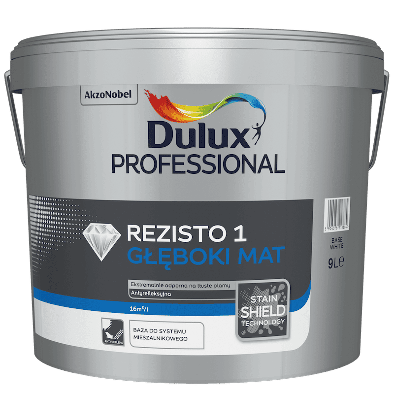 dulux_rezisto_1-1.png DULUX "REZISTO 1" революційна глибокоматова антиблікова інтер’єрна фарба стійка до жирних плям та вологи - Зображення 1